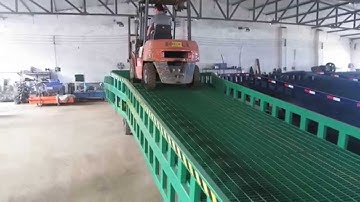 How to use Mobile Ramp for Loading Unloading Containers by Fork lift from Tech Mech, Meerut, India