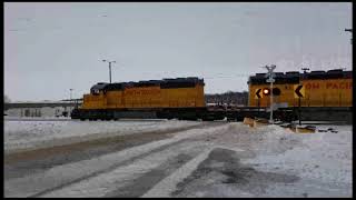 Union Pacific SD40-2 crossing