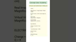 🔦 “Light Formula Revision ⚡#PhysicsShorts” #physics #gk #motivation #education #science #cbse #ncert
