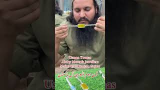 Orignal Zard Aqeeq Feroza Stone, Sterling Silver, Handmade Bracelet