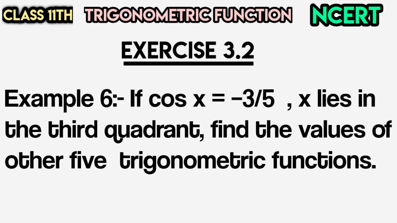 if-cos-x-3-5-x-lies-in-the-third-quadrant-find-the-values-of-other