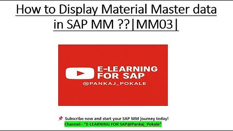 29  How to Display Material Master data in SAP MM?? |MM03|