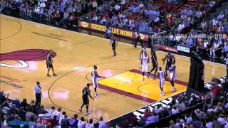 LeBron James Sets Up Greg Oden for the Slam | Pistons vs Heat | February 3, 2014 | NBA 2013-2014