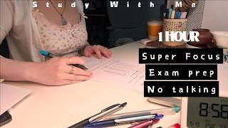 1 Hour Exam Prep Study With Me | Pencil Writing ASMR, No Talking