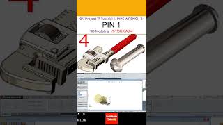 4- Project 17 |Pipe Wrench 2| SolidWorks Tutorial : pin 1#CAD #CAM #drawing #helpmemakethismakesense