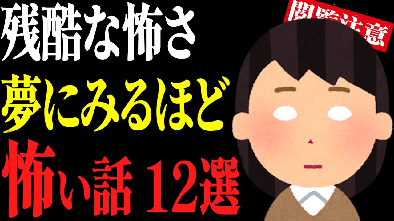 【怖い話総集編37】上級者向け。残酷すぎる怖い話12話【閲覧注意】【作業用】【睡眠用】
