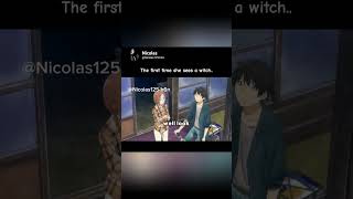 The first time she sees a witch..