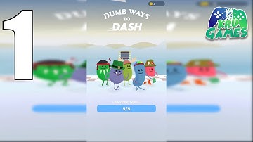 Dumb Ways to Dash! Gameplay Walkthrough #1 (Android, IOS)