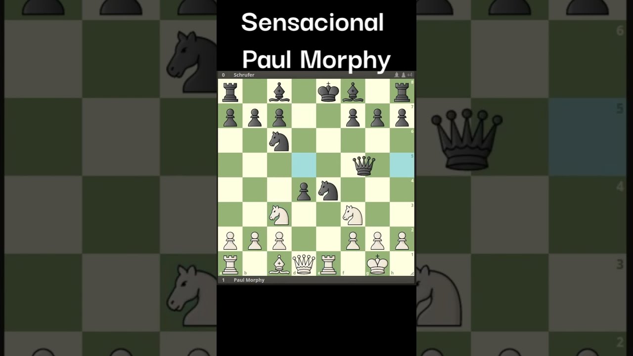 PARTIDA SENSACIONAL PAUL MORPHY #Shorts #Xadrez #Chess 