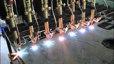 Pro Arc   Multi Torch Strip Cutting on Oxy Fuel Flame Cutting for PEB   H Beams I Beams