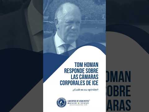 Tom Homan responde sobre las cámaras corporales de ICE #inmigración #jesusreyeslaw