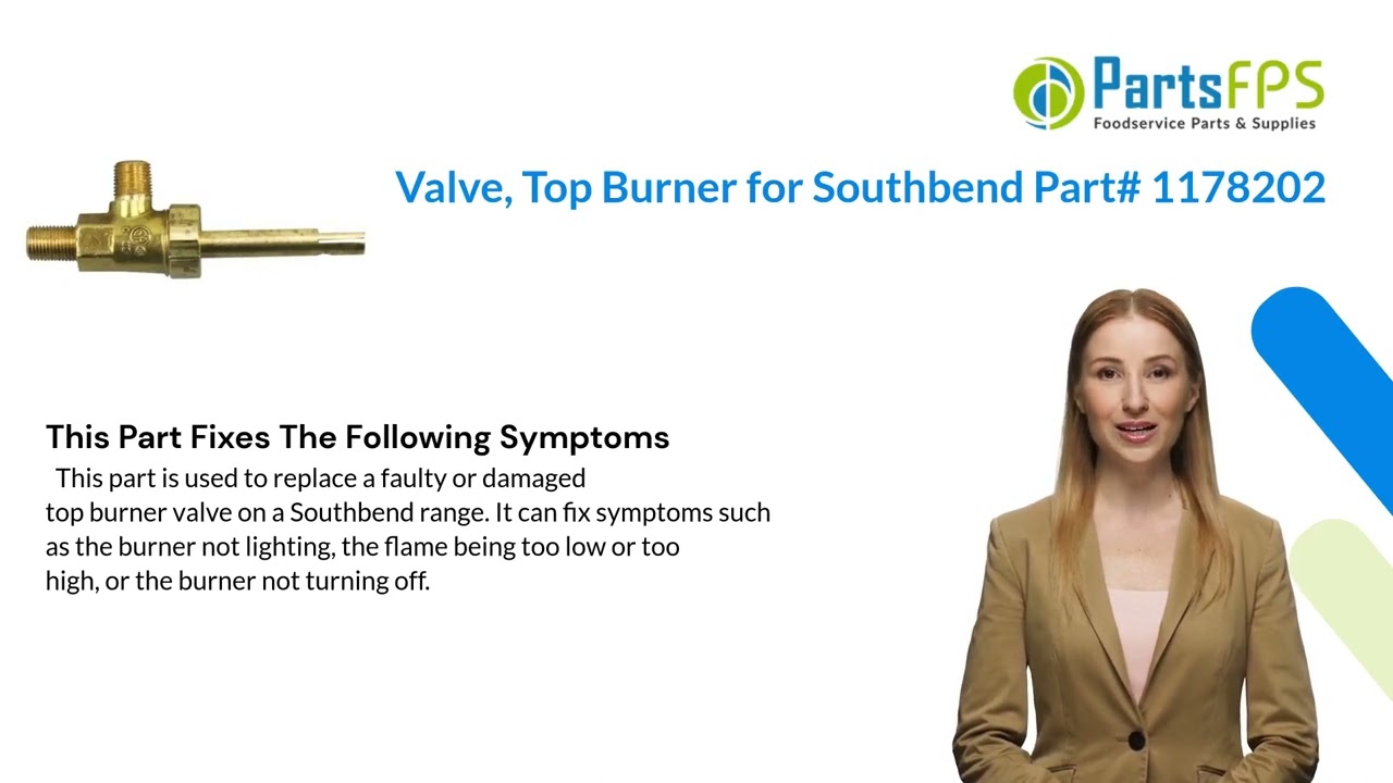 Valve, Top Burner for Southbend Part# 1178202 - PartsFPS