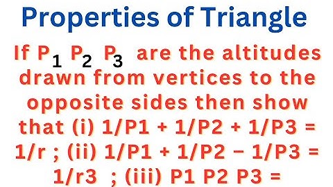 If p1, p2, p3 are the altitudes of triangle ABC, then 1/p1 + 1/p2 + 1/p3 = 1/r  @EAG