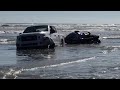 F150 stuck in surf with jet ski