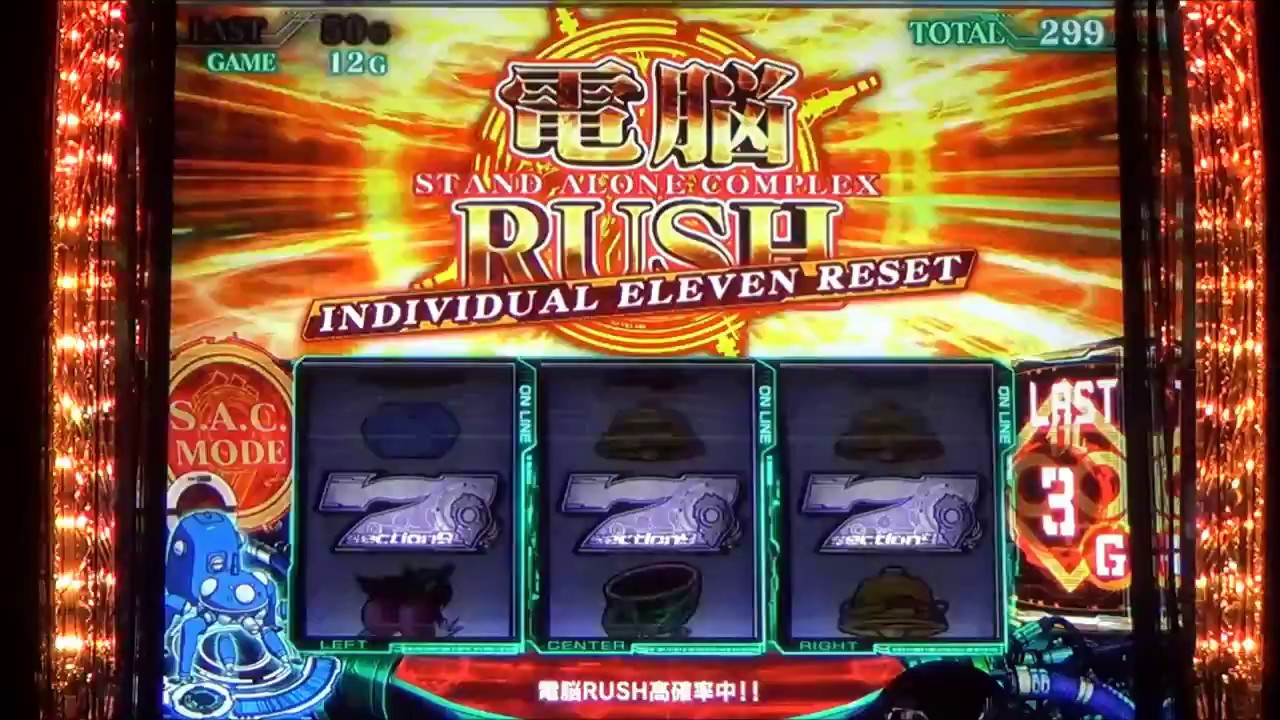 パチスロ攻殻機動隊2nd 電脳ラッシュ281G上乗せ - YouTube