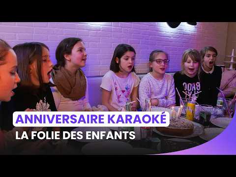 These kids are celebrating their birthday at karaoke