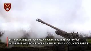 Western Fh-70 Howitzer Takes Down Russian 2C3 Akatsiya