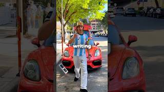 Writing my Subscribers on my Porsche!