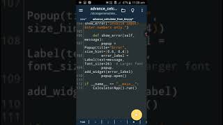 How to creat  advance calculator using pydroid3  app