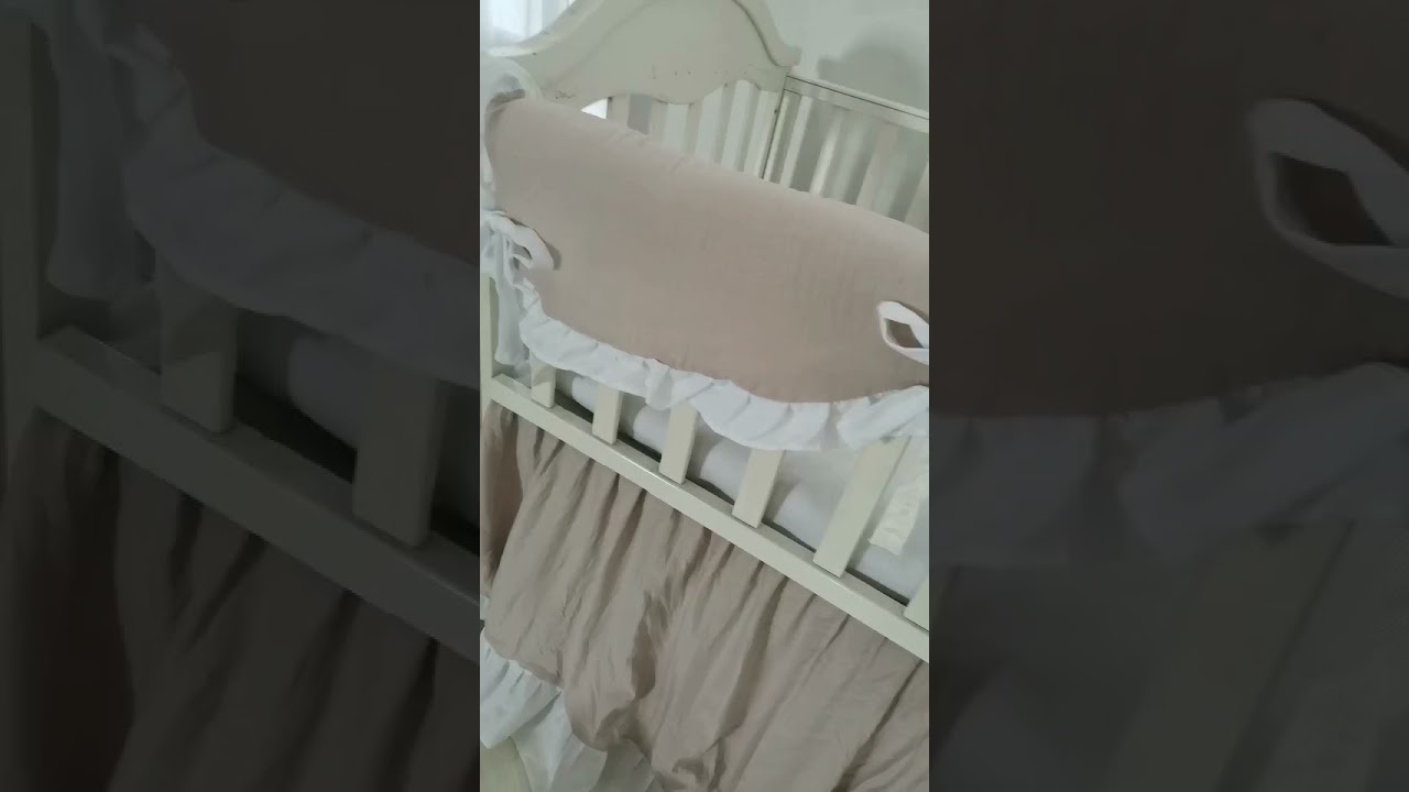 Baby girls crib bedding elegant pinch pleated nursery bedding