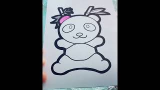 パンダの塗り絵が無料 ぬりえワールド