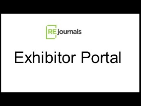 Exhibitor Portal Tutorial REjournals