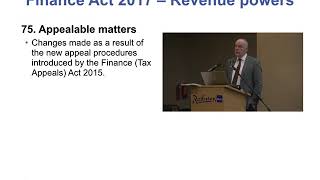 Finance Act 2017 Section 75 - Appealable matters