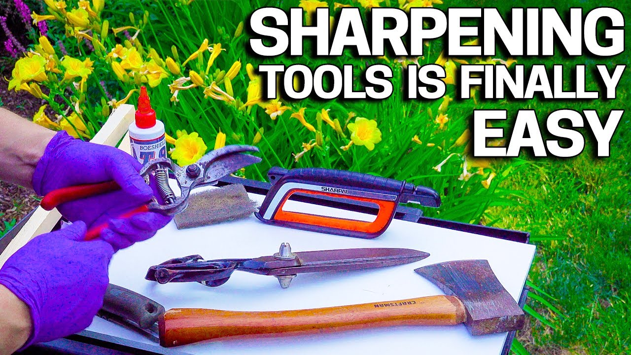 How to Sharpen Pruners & Garden Tools EASY - Sharpal Review 