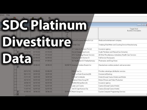 SDC Platinum Divestiture Data Tutorial | How to download Divestiture Data in SDC Platinum?