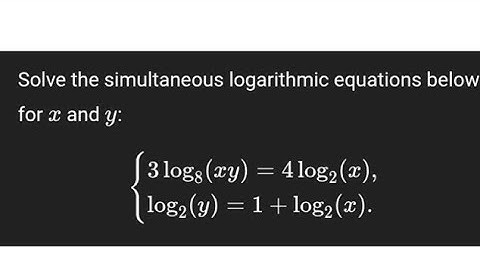 Solve This Logarithmic Simultaneous Equation Step-by-Step | Logarithm Made Simple!