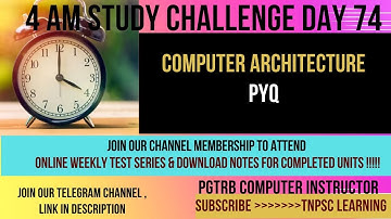 [CS3351] Computer System Architecture : Computer Instruction PYQ|4 AM Day 74