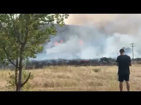 Μεγάλη πυρκαγιά στο νεκροταφείο της Χαλκίδας