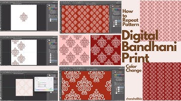 How to repeat pattern in photoshop| Create pattern bandhani| textile pattern| #design #digital