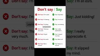 Don’t Say vs Say This | Speak Natural & Smart English