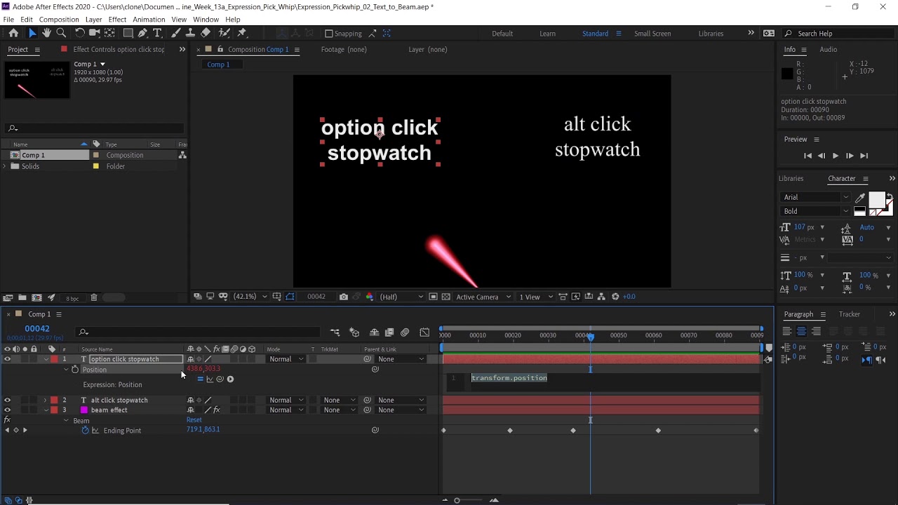 Expressions in After Effects part 2 of 3 - Light Saber - YouTube