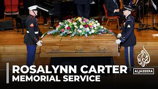Former US First Lady Rosalynn Carter honored in a memorial service in Atlanta, Georgia