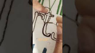 T’s for trouble… and stitches! 🤠 #ChainStitch #EmbroideryHumor #DIYFun #shorts #4k
