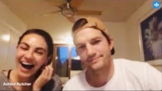 Mila Kunis and Ashton Kutcher livestream