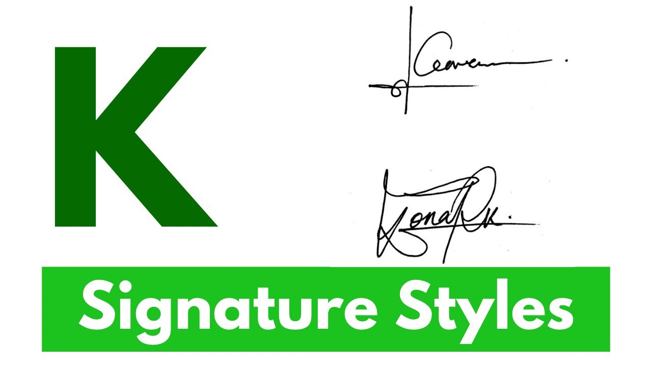 Calligraphy Letter K Signature