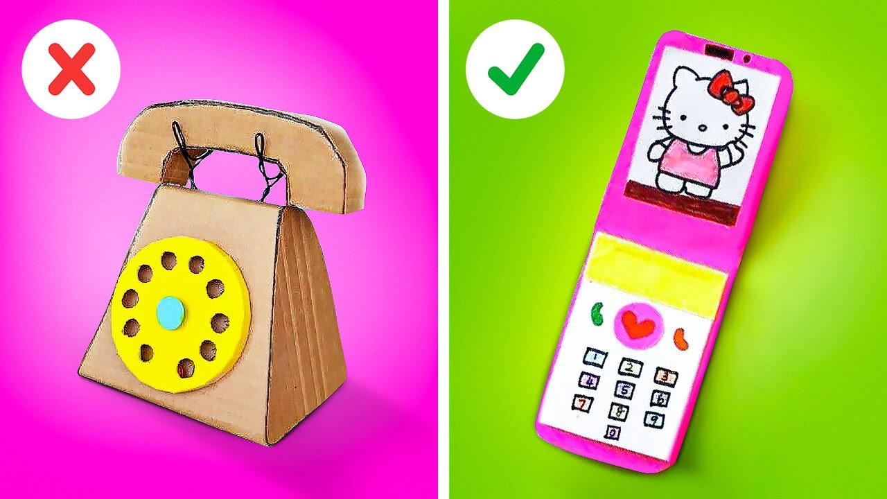 MY MOM MADE ME DIY KITTY PHONE || Crazy Parenting Hacks And Tricks By ...