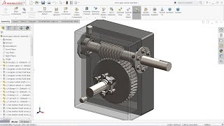 Solidworks tutorial | sketch Worm gear Reducer in Solidworks | Solidworks