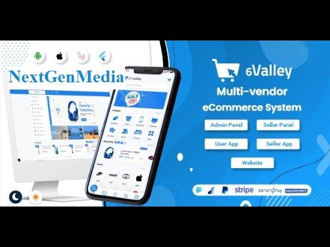Nextgenmedia 6valley Multi Vendor Complete E-Commerce Mobile App, Web, Seller and Admin Panel