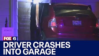 Milwaukee police chase; driver crashes into garage | FOX6 News Milwaukee