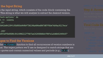 Extracting the Python Regex for Version Numbers in Code Blocks