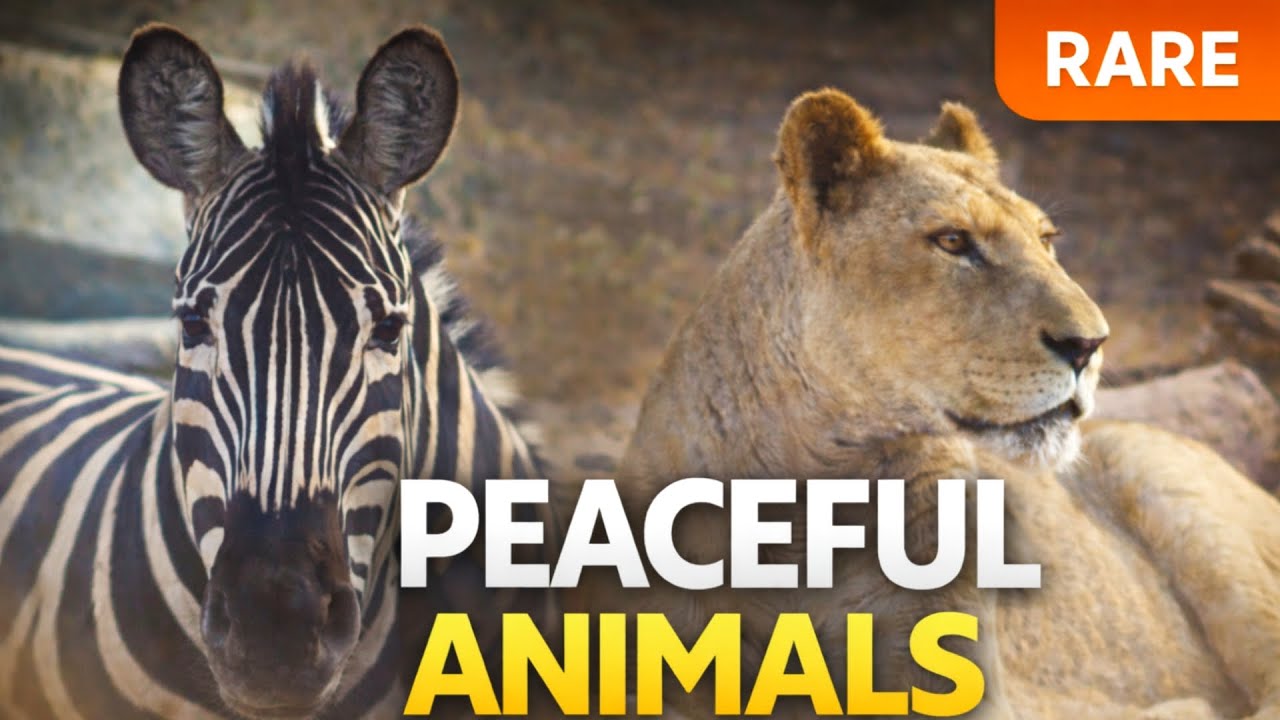 Relaxing Lioness & Zebra 🦓  Beautiful Wildlife Zoo Moments
