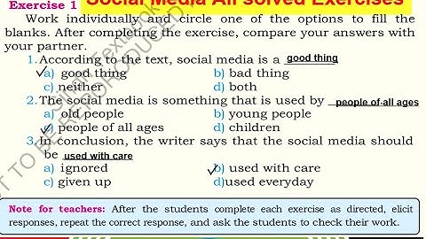 Social media All exercises part 1-class 10 new English book-English with Saeed Tahiri