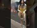 stan twitter : nicki minaj walking while bombings are behind her