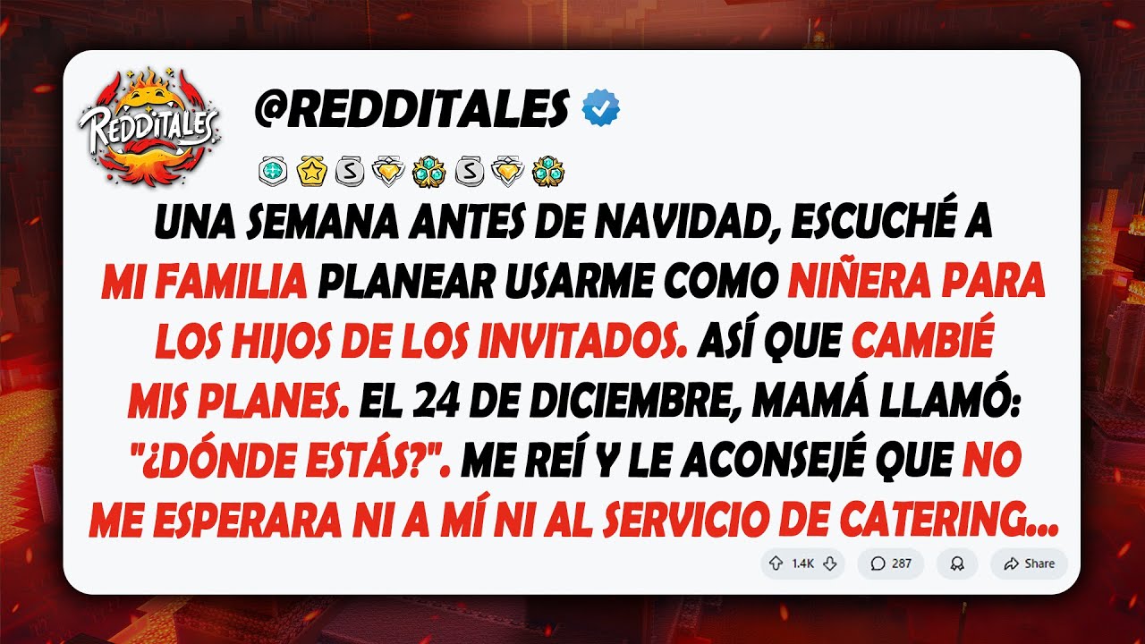 Escuché a mi familia planear usarme como la niñera de Navidad para 5 niños. Cambié mis planes...