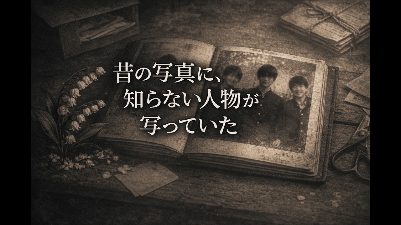 昔の写真に、知らない人物が写っていた