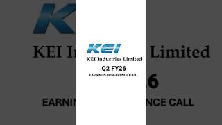 KEI Industries Q2 FY26 Earnings Conference Call | Strong Growth, Export Surge & Sanand Plant Update